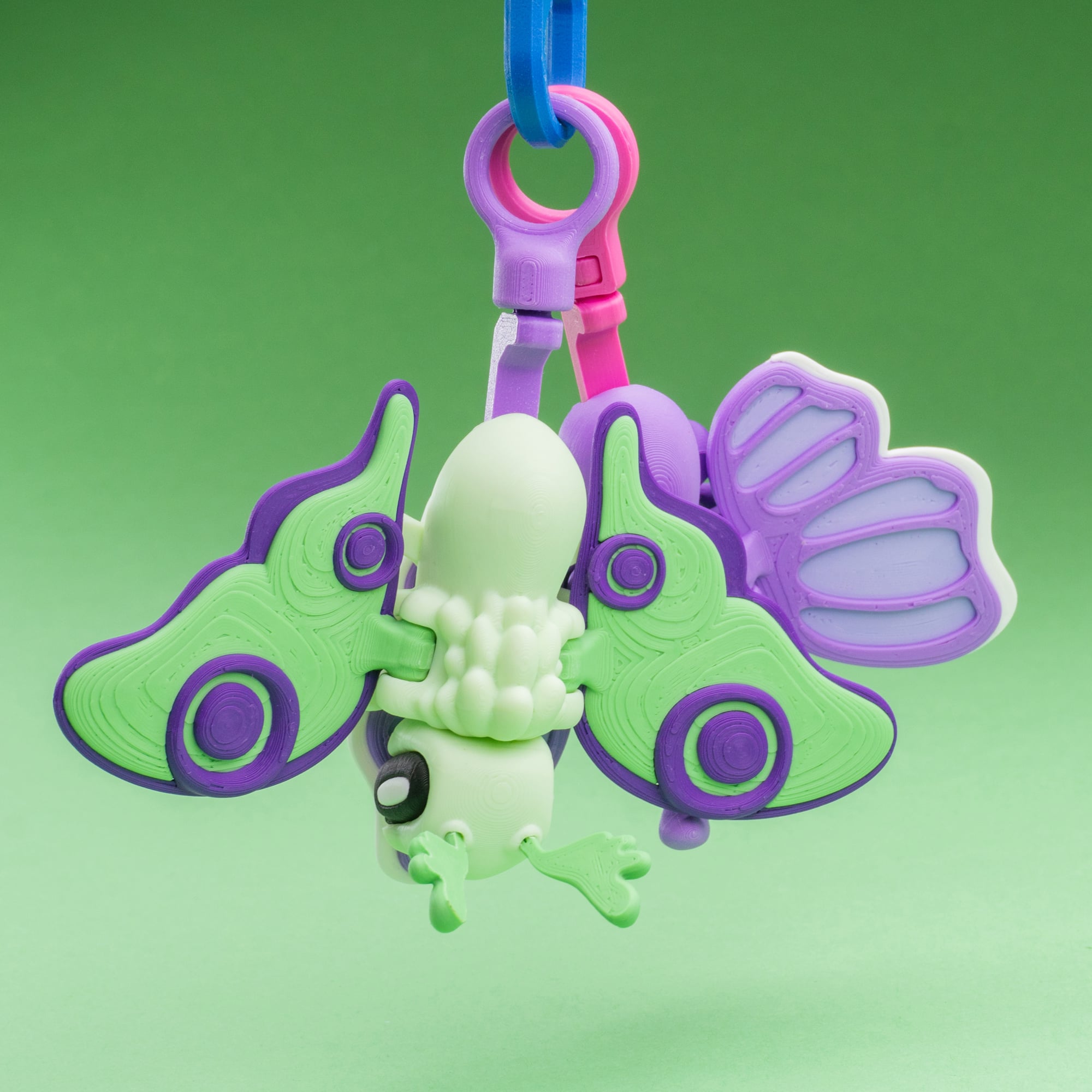 Blob Butterflies - Magnetic Modular Art Toy with Log Container 3d model
