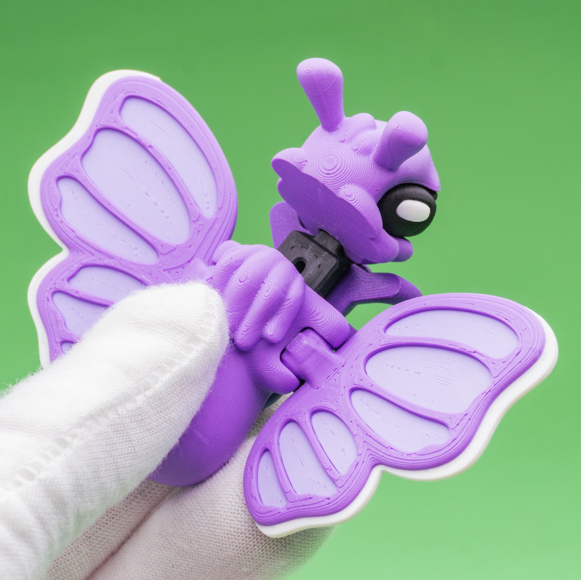 Blob Butterflies - Magnetic Modular Art Toy with Log Container 3d model