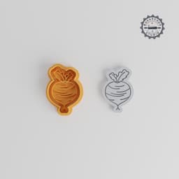 Beetroot Shape Cutter & Stamp Set, Perfect for Cookies & Fondant, S/M/L Sizes, 6-Piece Veggie Root, Organic Red Root PRODUCT_1042 3d model