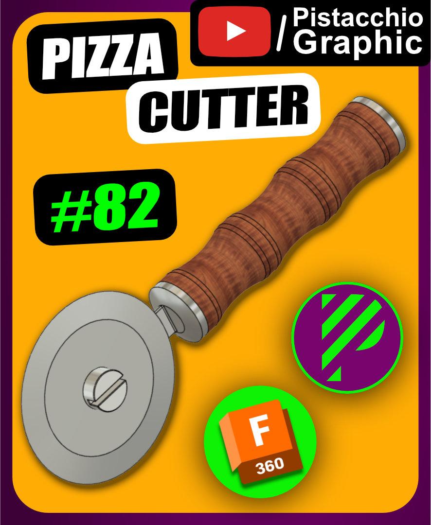 #82 Pizza Cutter | Fusion | Pistacchio Graphic 3d model