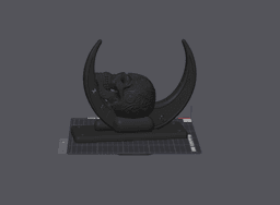 crescent skull 3d model