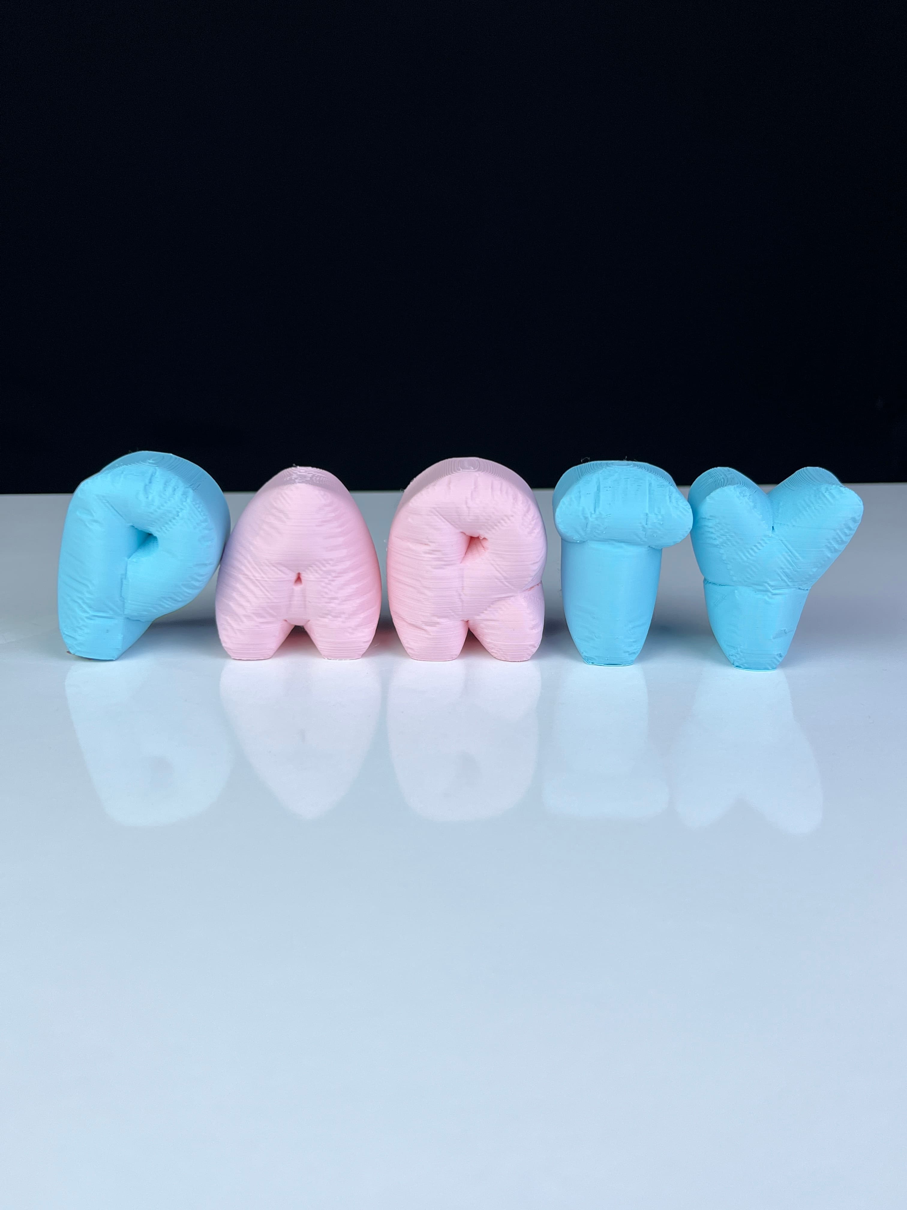 Balloon letters and numbers 3d model