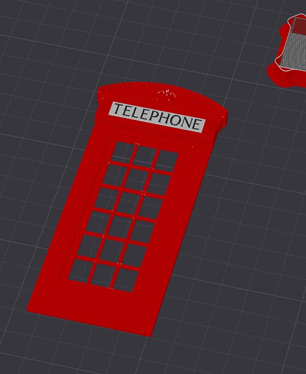 British Telephone Box Book Mark 3d model