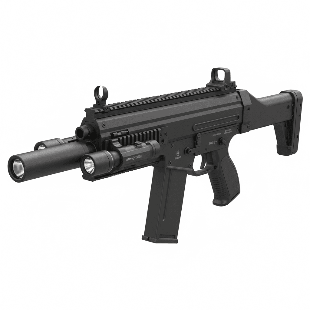 Gun P90 Tactical Compact Defense Weapon 3d model