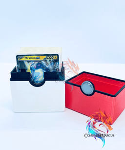 TCG PokeBall Inspired Deck Box / no supports / 3mf included 3d model