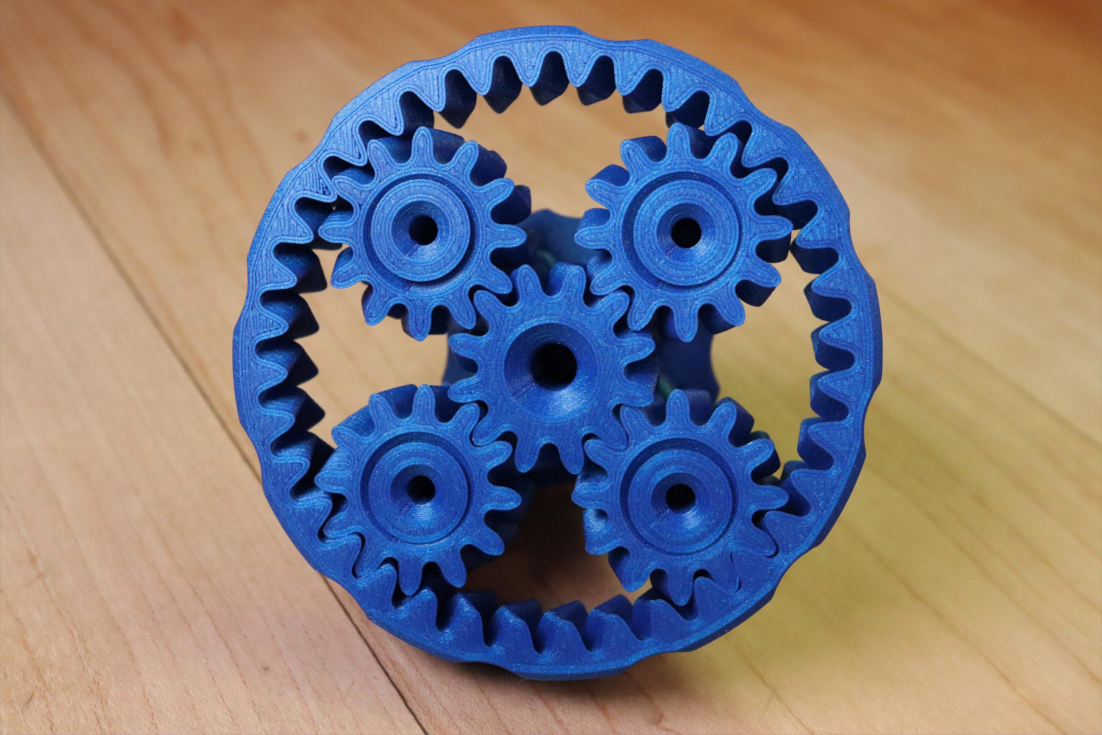 Planetary Gear Print-in-Place Demo  3d model
