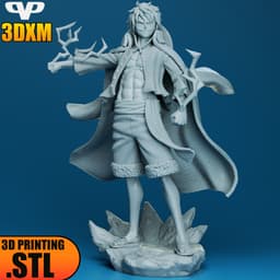 Monkey D. Luffy STL for 3D Printing ChibiSTL 3DXM 3d model