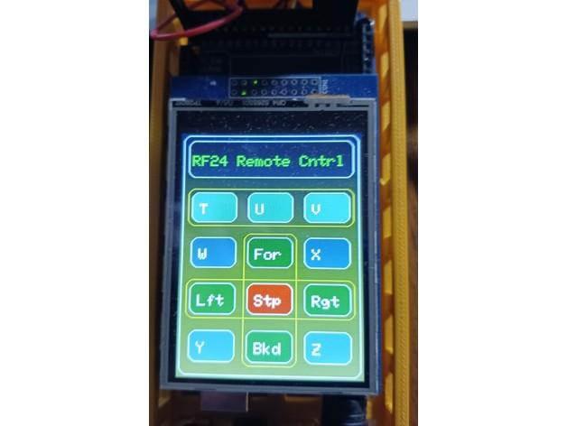 RF24 Remote With TFT LCD Touchscreen 3d model