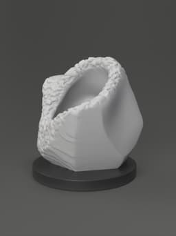 Deformed Rocky Planter Texturized 3d model