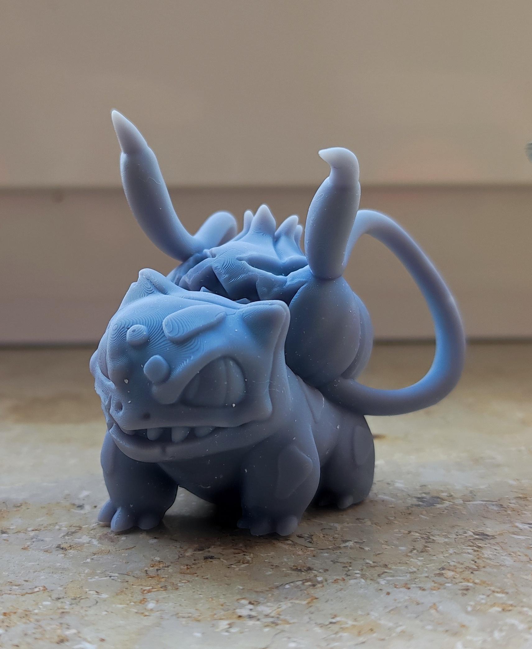Bulbasaw - halloween - Pokemon - Fan art - Printed in Resin, using the Anycubic Photon Mono X with Anycubic Standard Resin Grey - 3d model
