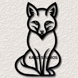 fox wall art fox wall decor 2d woodland animal decoration 3d model