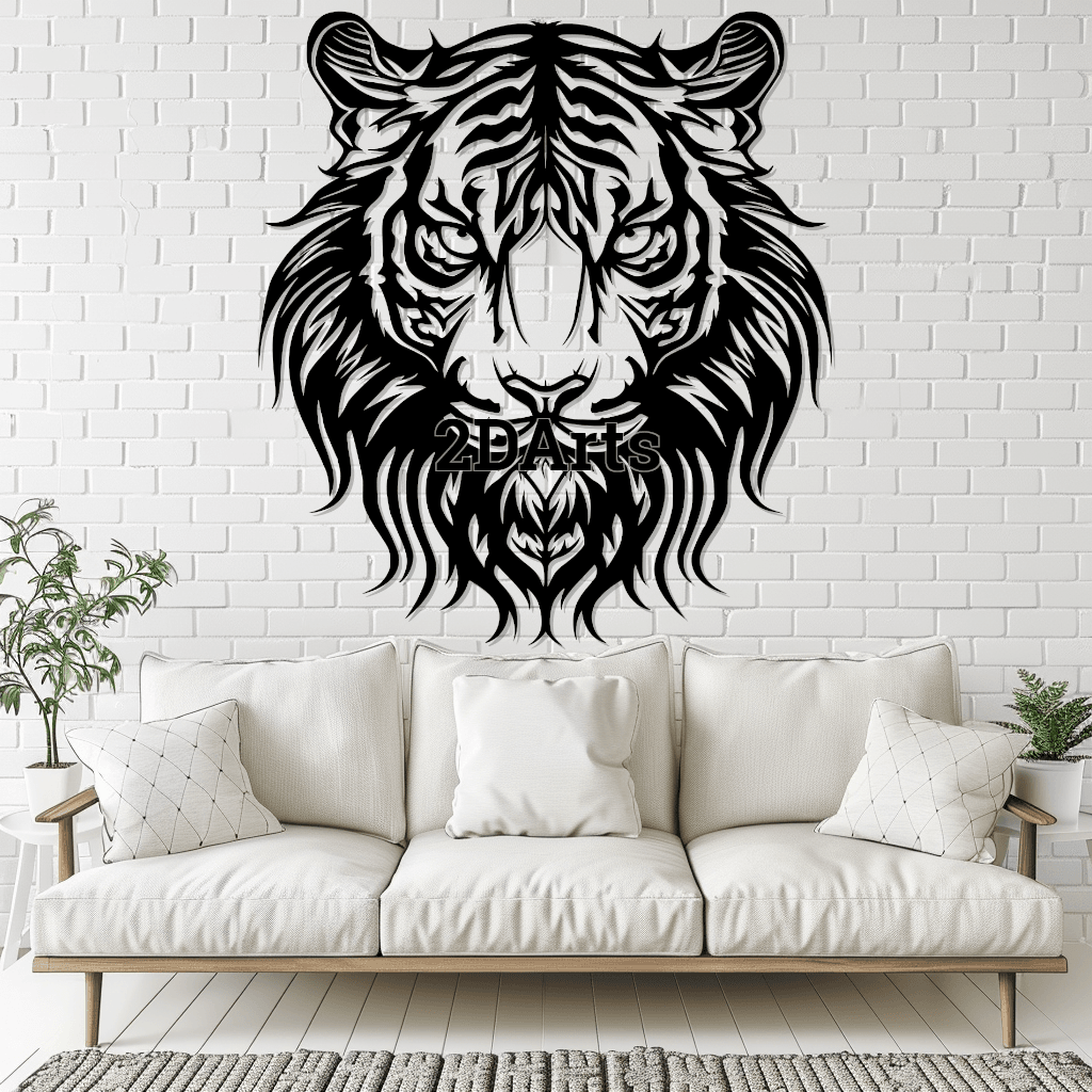 Tiger Head 2D Wall Art/Window Art 3d model