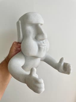Moai Toilet Roll Holder / Easy Print 3d model