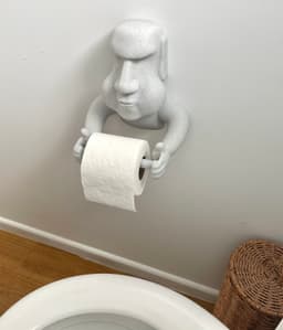 Moai Toilet Roll Holder / Easy Print 3d model