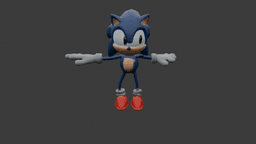 Sonic Fan Art 3D Print Low-poly 3D print model 3d model