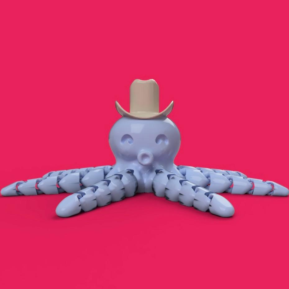 cowboy octopus 3d model