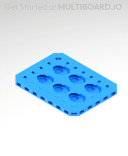 3x4 MU - Point Hole MU - MultiBoard Plate 3d model