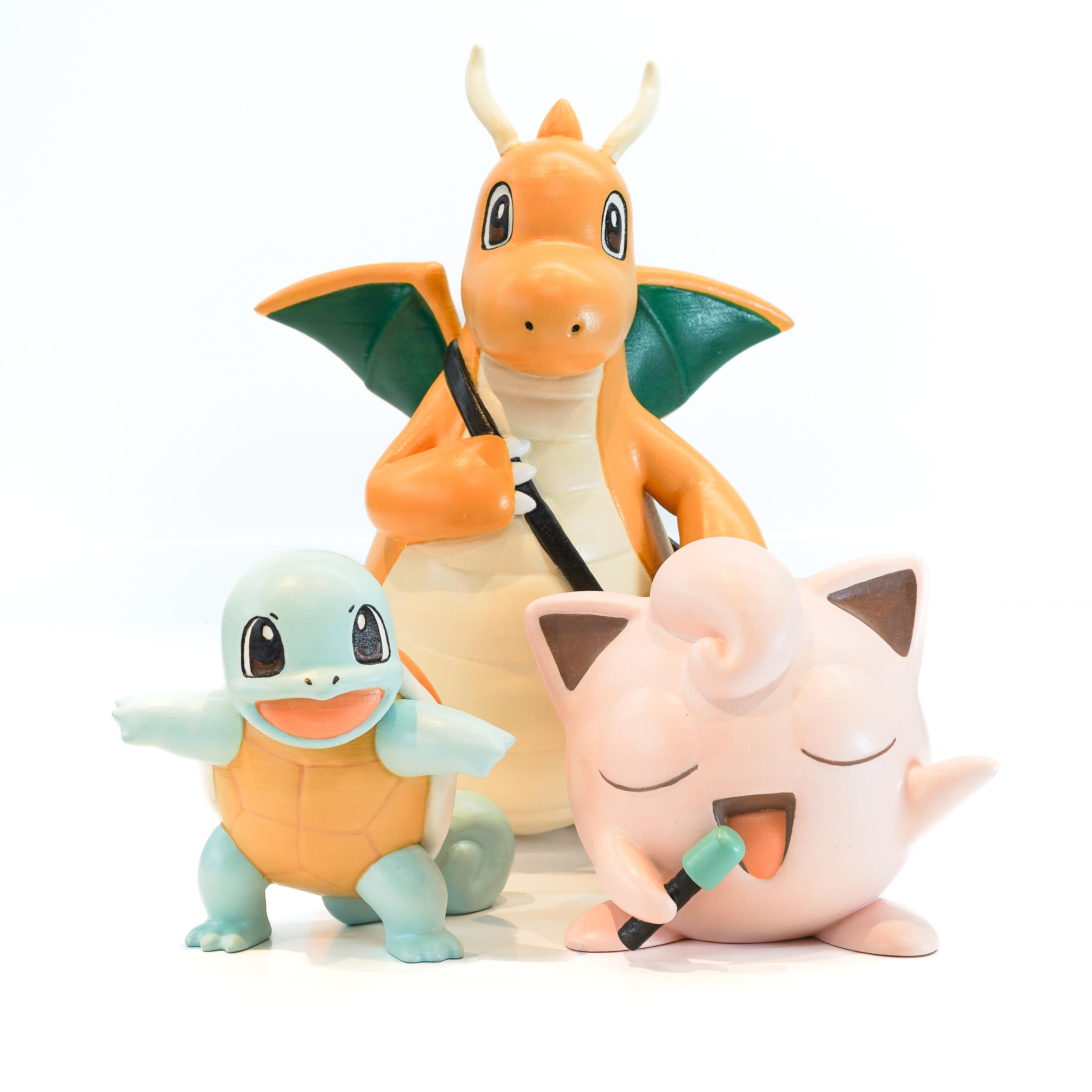 Squirtle(Pokemon) - 10cm Squirtle with Jigglypuff and 22cm Dragonite - 3d model