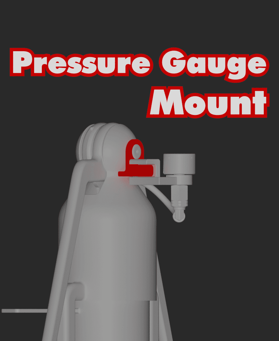 Cafelat Robot Pressure Gauge Mount 3d model