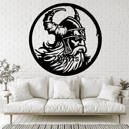 Viking 2D Wall Art/Window Art - Digital STL & SVG File for 3D Printing or Laser Cutting 3d model