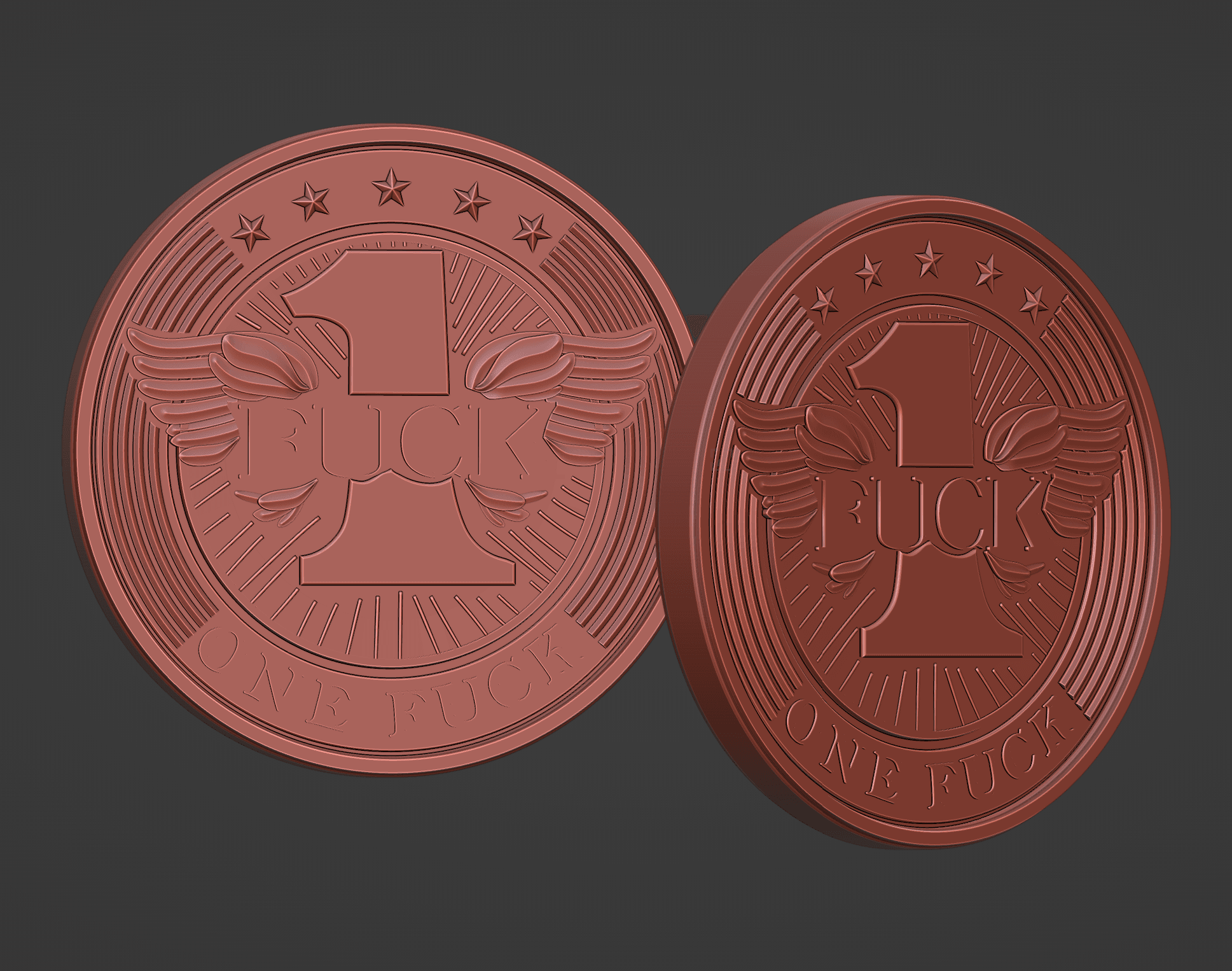 Fuck Coin 3d model