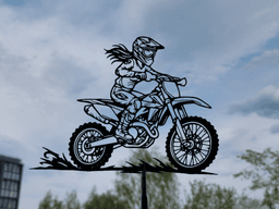 Motocross Rider 2D Wall Art.stl 3d model