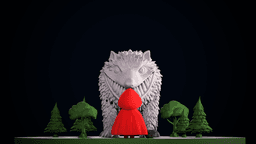 Red Riding Hood Diorama 3d model
