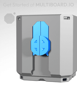 X Fix Point - 1 LU Bin Fit - OX Fold-In Locked Lite Rail (1 MU Rail) 3d model