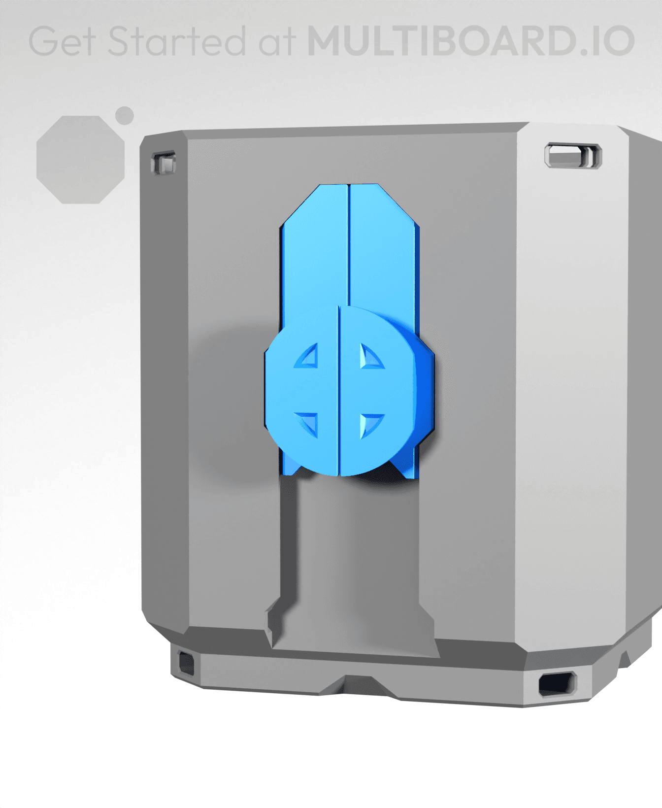 X Fix Point - 1 LU Bin Fit - OX Fold-In Locked Lite Rail (1 MU Rail) 3d model