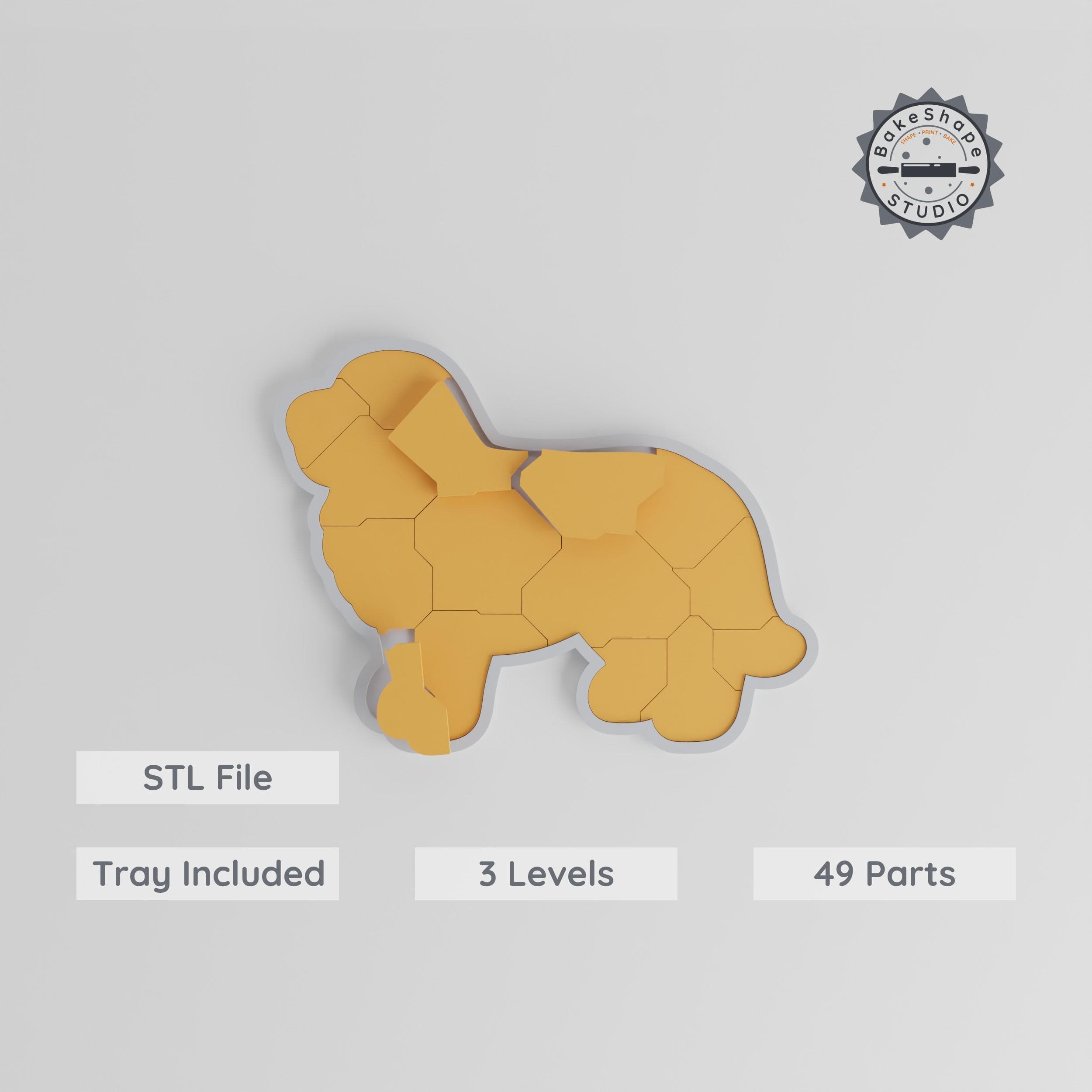 Montessori Bernese Mountain Dog Puzzle, 3-Level Progressive Learning Tray, 9/15/24 Piece STL, Easy to Hard PRODUCT_8160 3d model