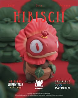 Grumpii 3D Printable Arttoy - 2026 June Release - Flowers 3d model