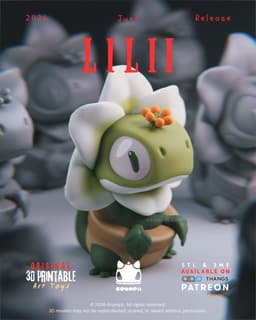 Grumpii 3D Printable Arttoy - 2026 June Release - Flowers 3d model