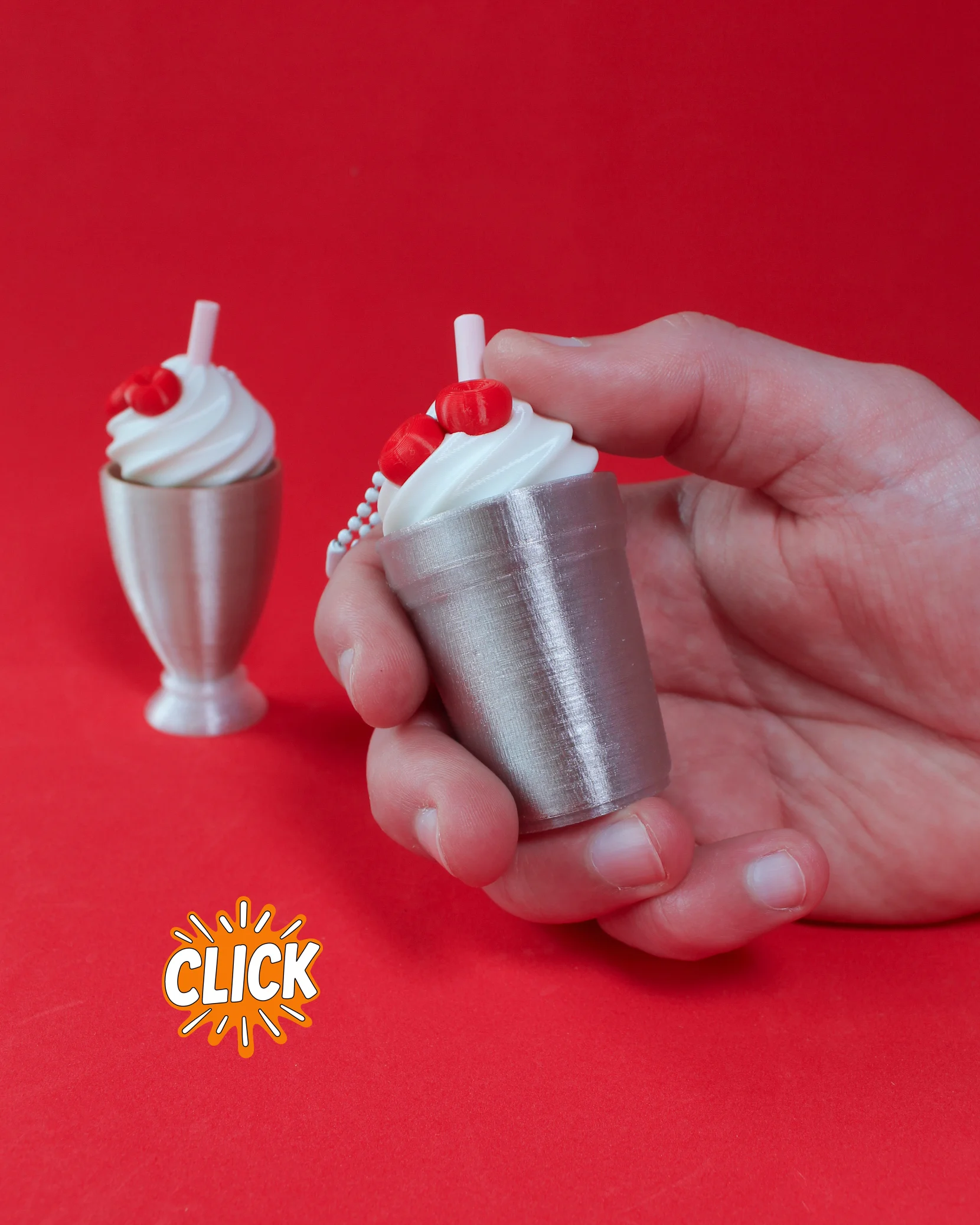 Cheerwine Float Fidget Clickers Keychain 3d model
