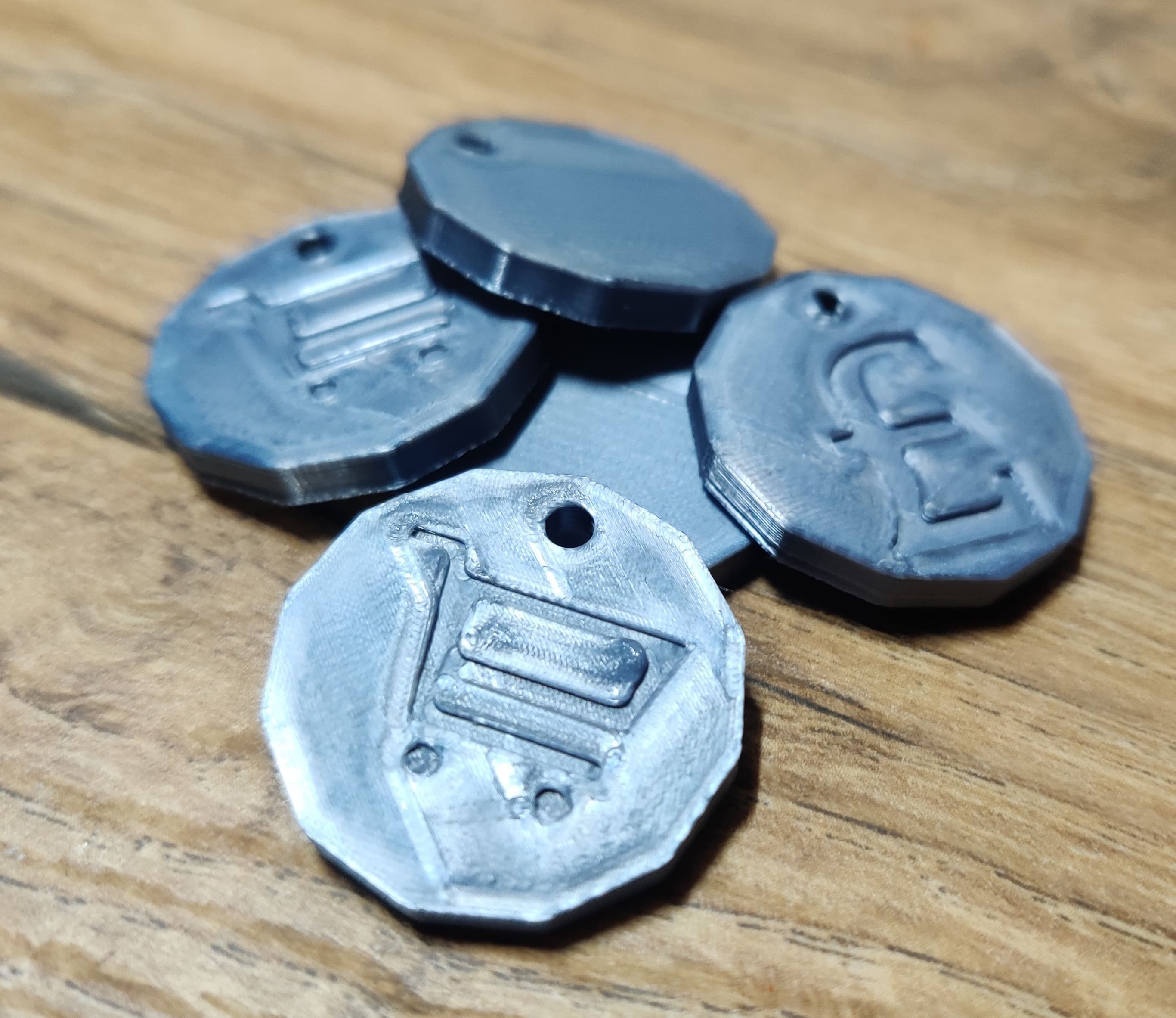 Shopping Trolley Token (UK Pound, Multi-design)) 3d model