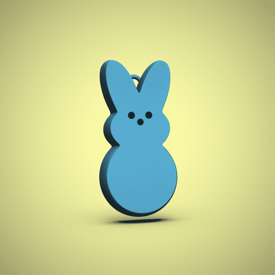 Peep Bunny -Keychain 3d model