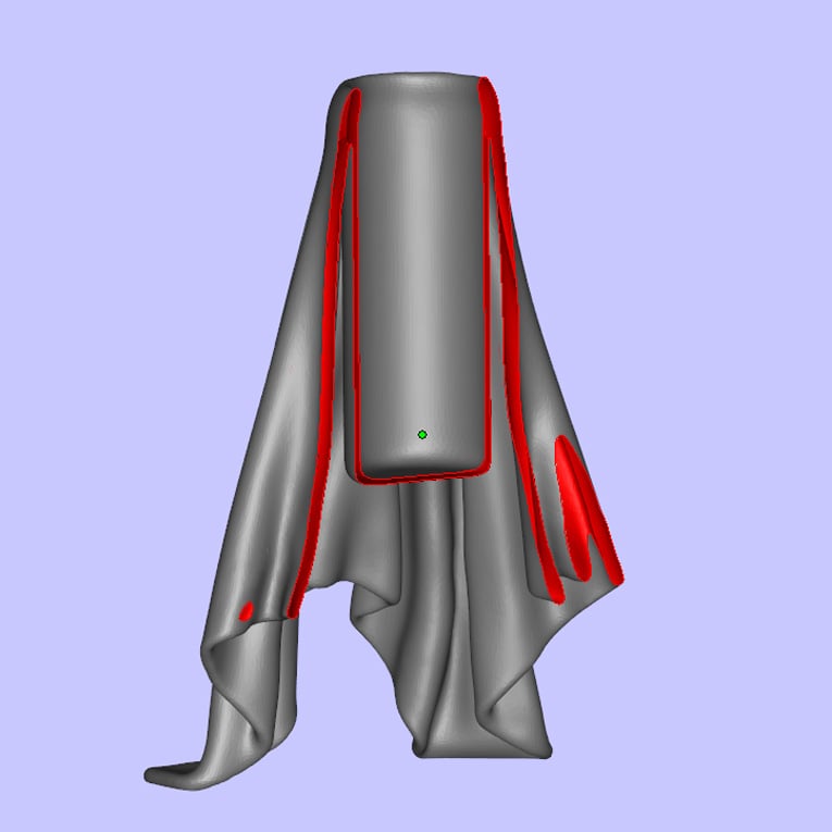 DRAPED FABRIC VASE 3d model