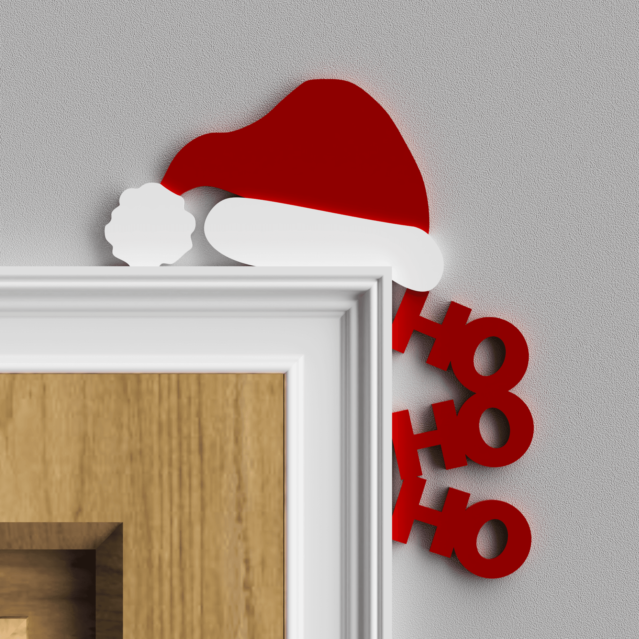 Santa Hat Door Topper 3d model