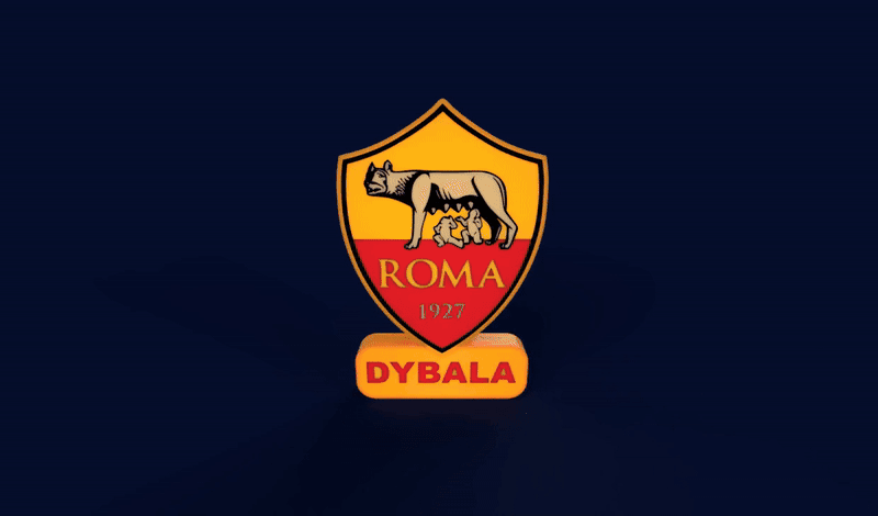 A.S. Roma Sign - LED Strip Compatible 3d model