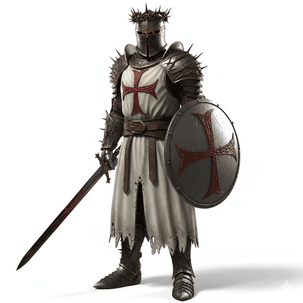 Thorn Crown Templar Fantasy Knight 3d model
