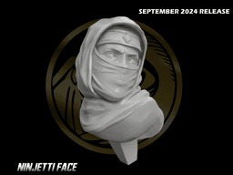 White Ninjetti Ranger Statue 3d model