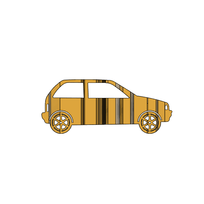 Festiva 3D Car Flip Art Desk Display 3d model