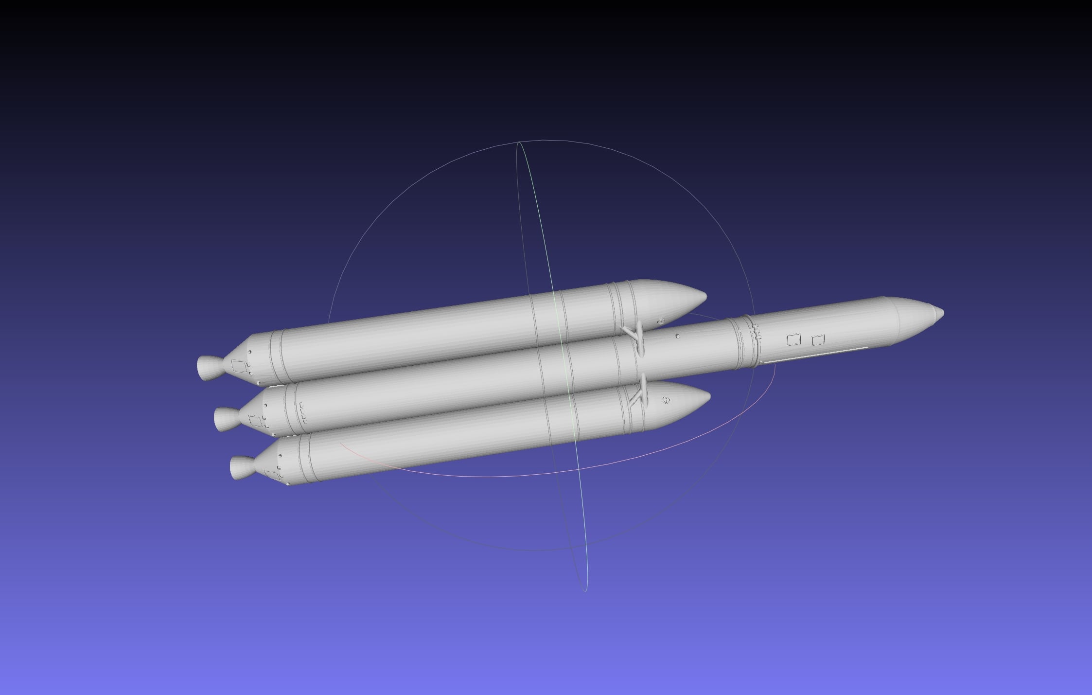 Delta IV Heavy Rocket 3D-Printable Miniature 3d model