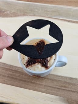Coffee Art Stencil Set - Quick Latte Art Template 3d model