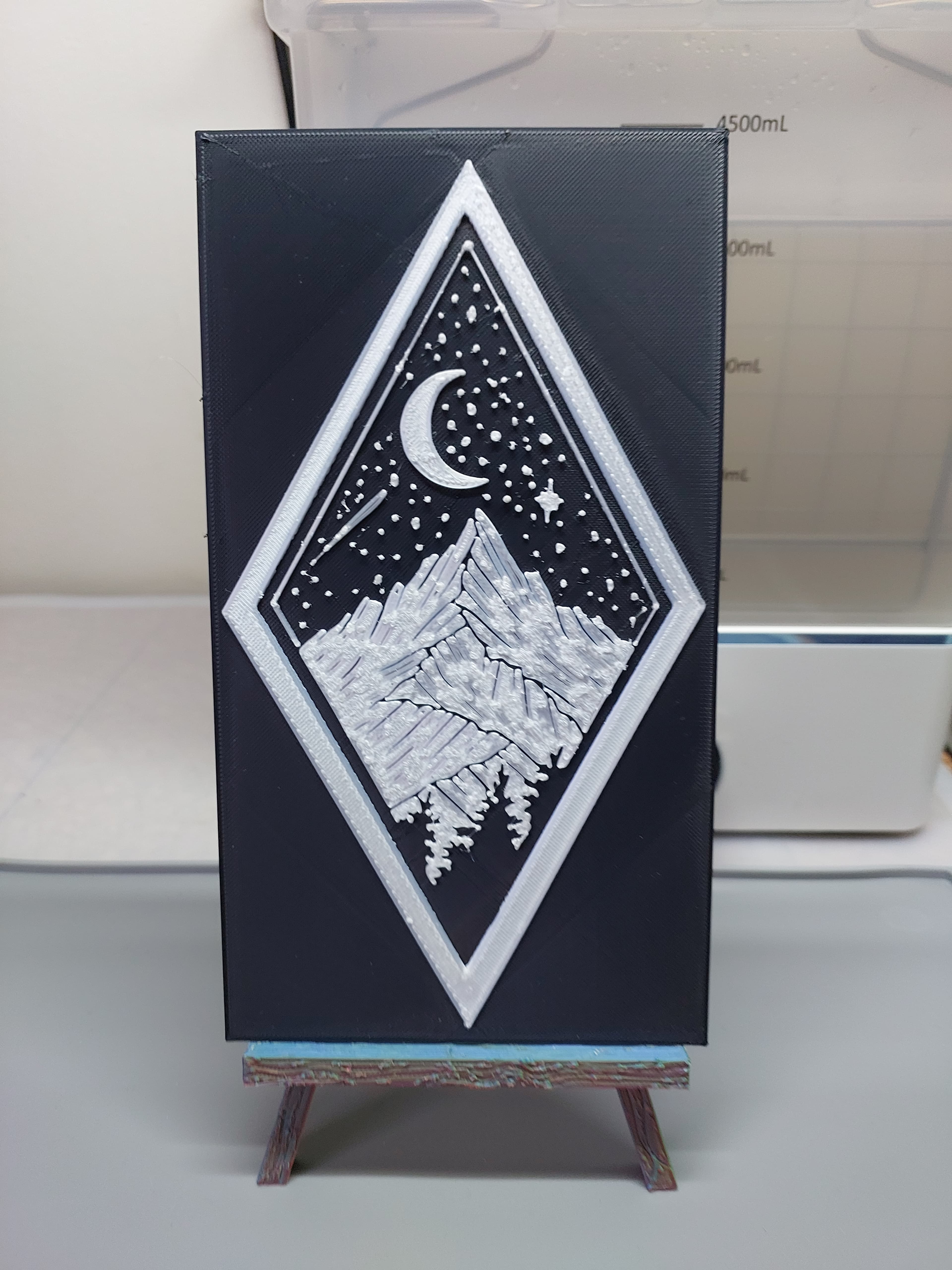 Mountains with Starry Skies and Moon 3d model