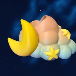 Cloud Moon PS5 Controller Stand 3d model