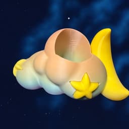 Cloud Moon PS5 Controller Stand 3d model