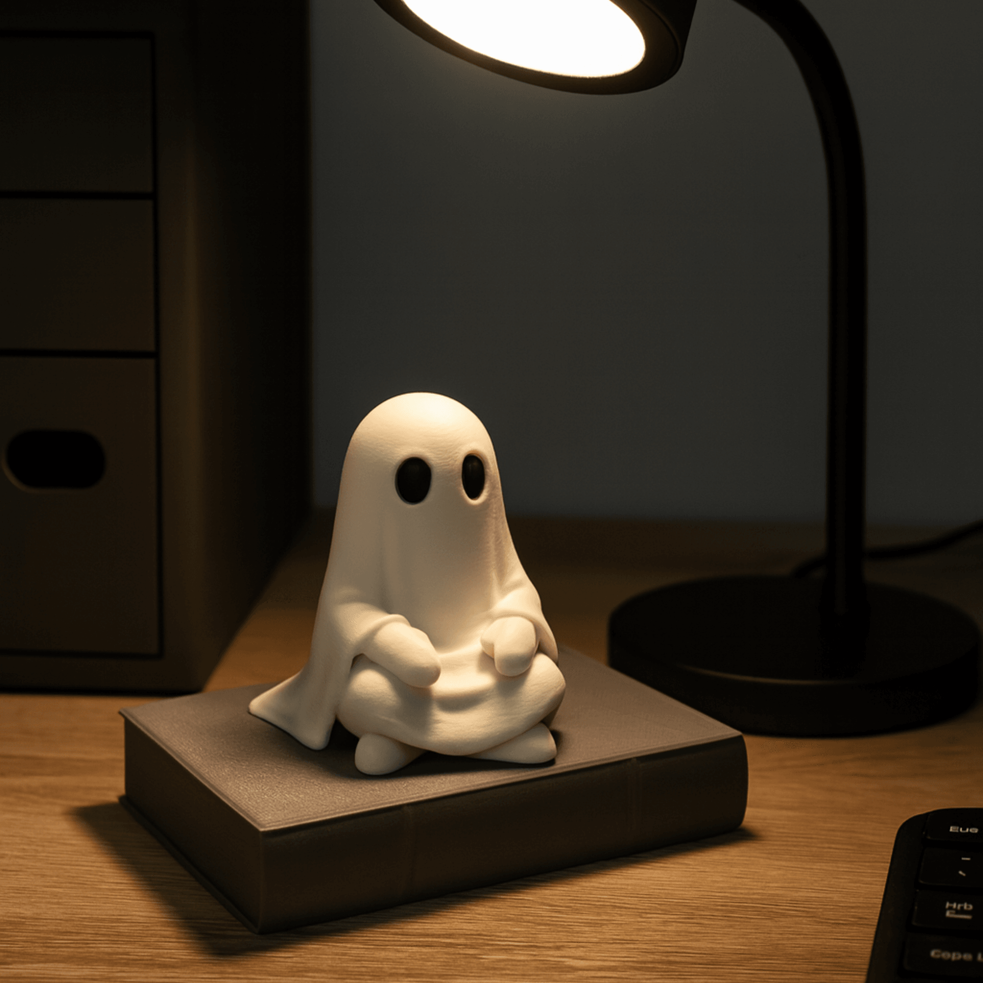 THEO - GHOST ON BOOK / HALLOWEENDECOR / HOMEDECOR / TOY / KIDS + PRINTABLE BOOK 3d model
