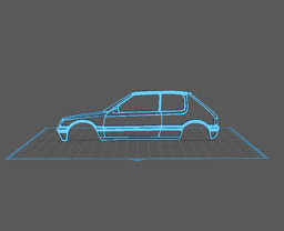 Peugeot - 205 Wall Art 3d model
