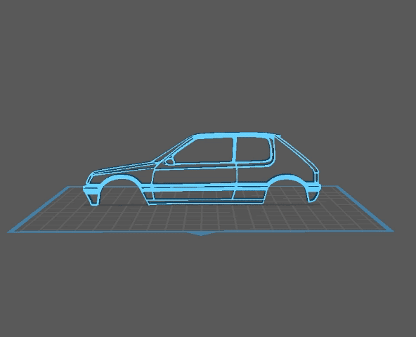 Peugeot - 205 Wall Art 3d model