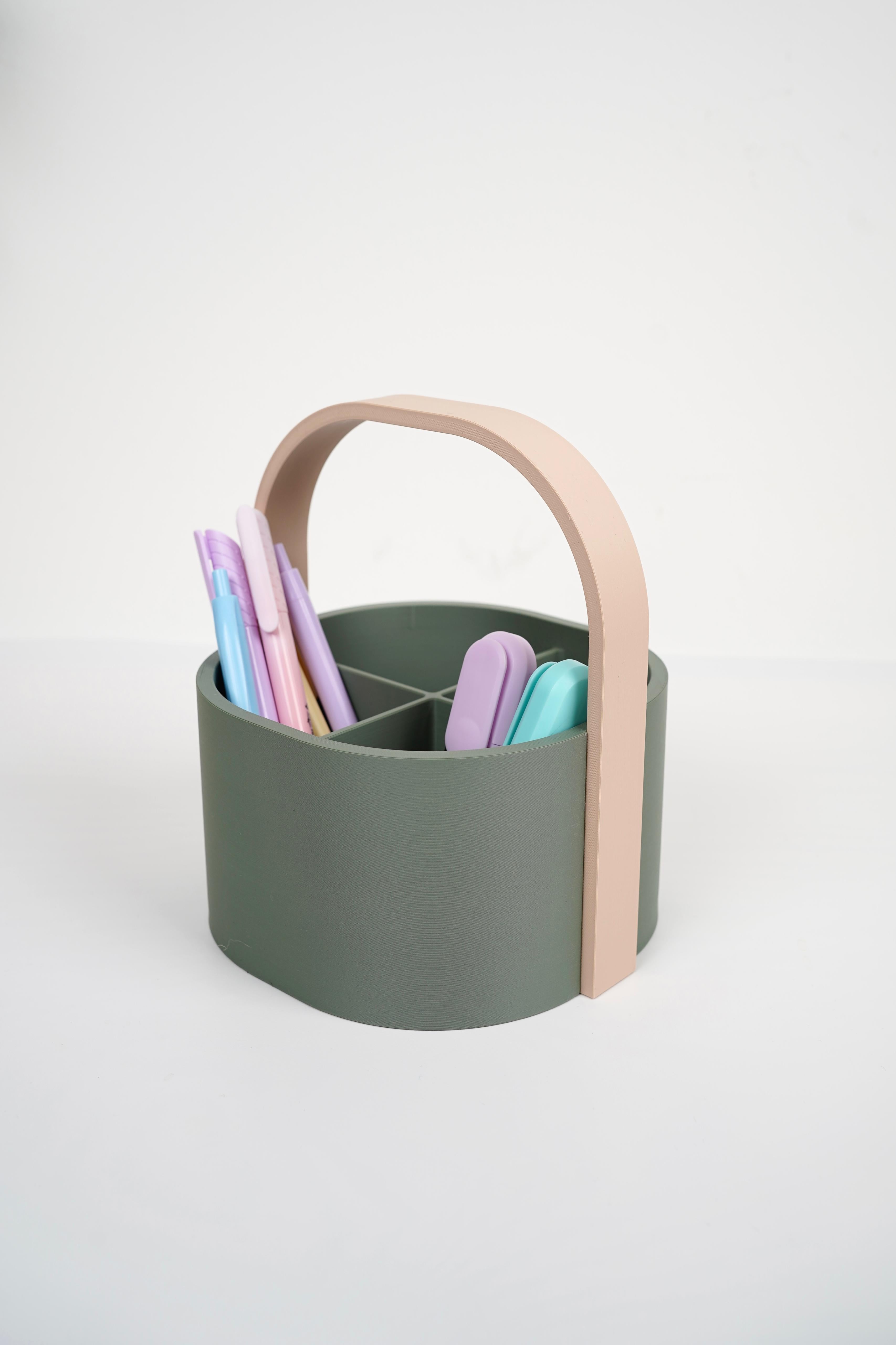 TANDIS MINI – Minimalist Organizer Pen Caddy with a Handle 3d model